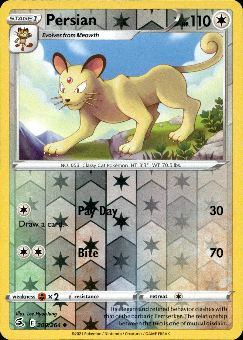 Persian - 200/264 - Fusion Strike - Reverse Holo - Card Cavern