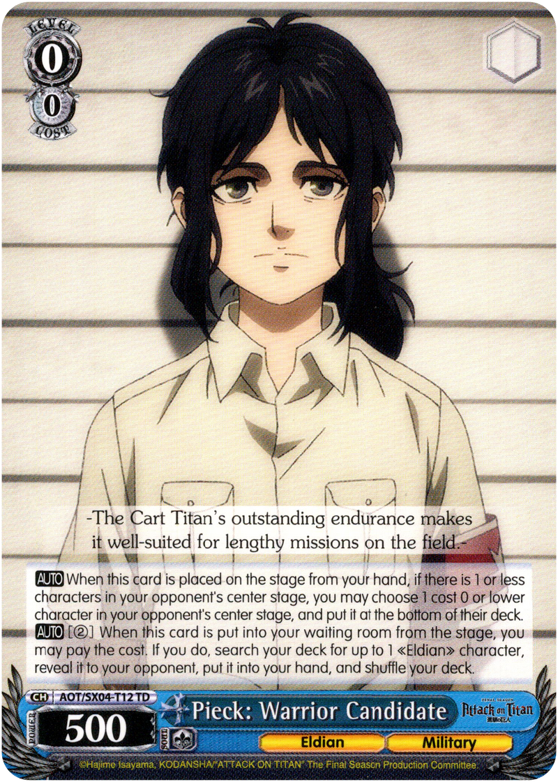 Pieck: Warrior Candidate - AOT/SX04-T12 TD - Card Cavern