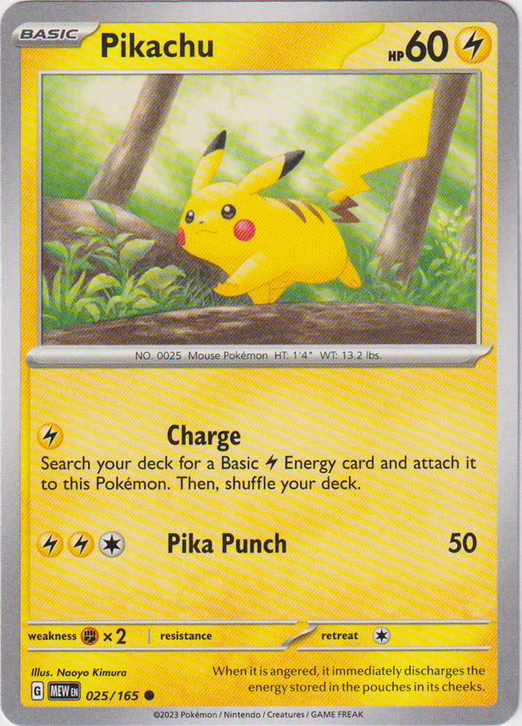 Pikachu - 025/165 - Scarlet & Violet 151 - Card Cavern