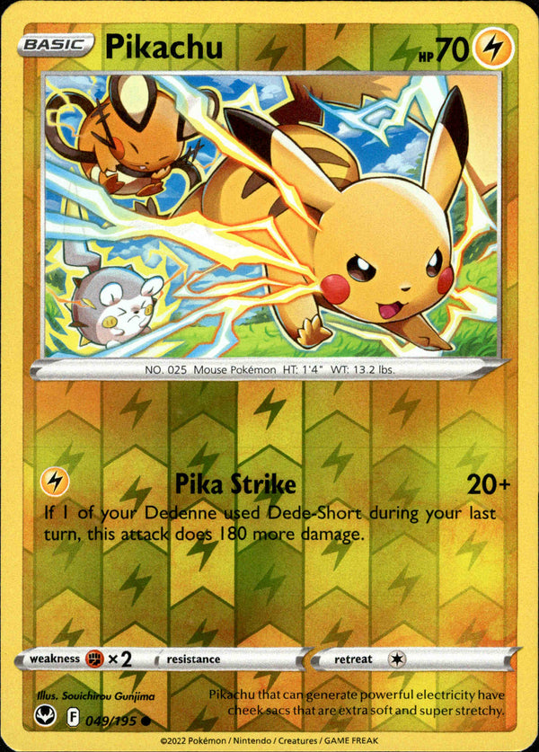 Pikachu - 049/195 - Silver Tempest - Reverse Holo - Card Cavern