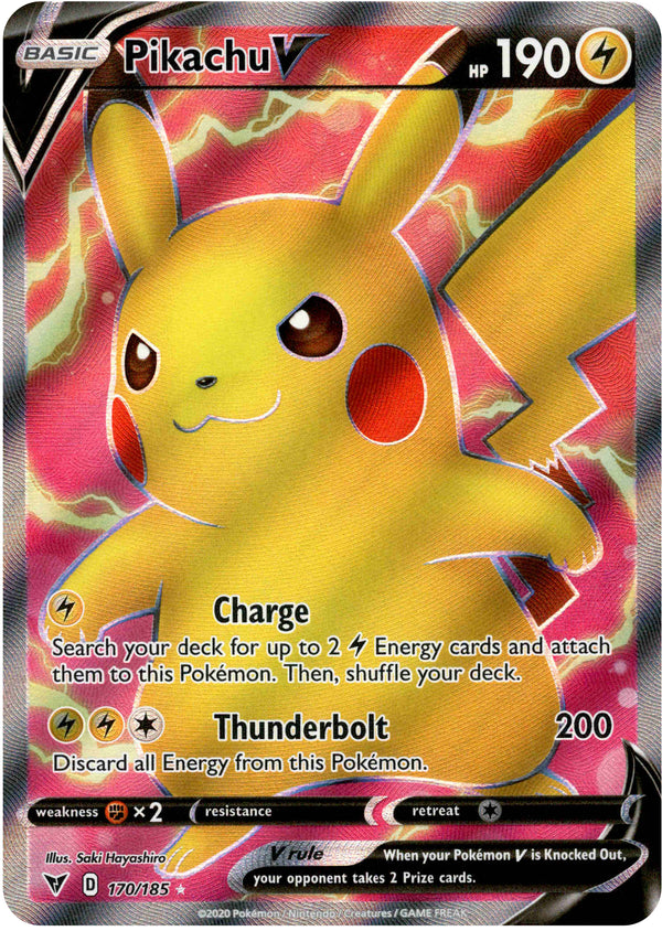 Pikachu V Full Art - 170/185 - Vivid Voltage - Card Cavern