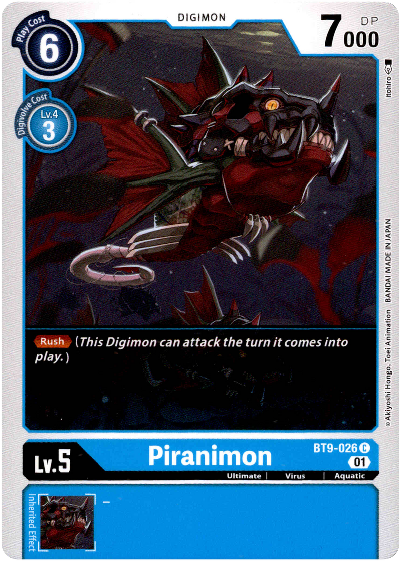 Piranimon - BT9-026 C - X Record - Card Cavern