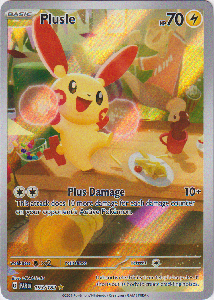 Plusle - 193/182 - Paradox Rift - Holo - Card Cavern