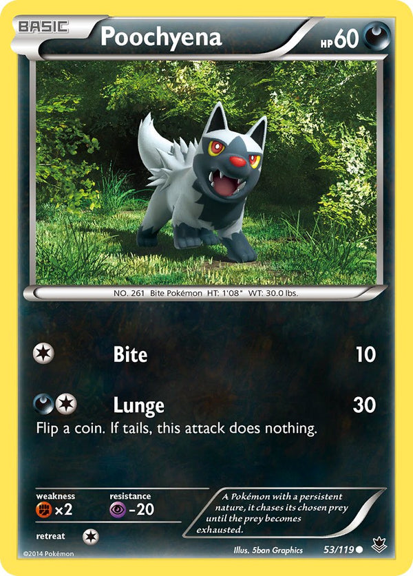 Poochyena - 53/119 - Phantom Forces - Card Cavern