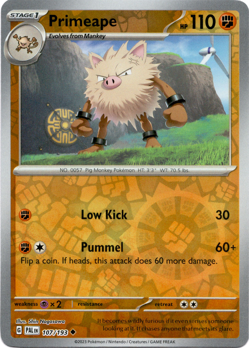 Primeape - 107/193 - Paldea Evolved - Reverse Holo - Card Cavern