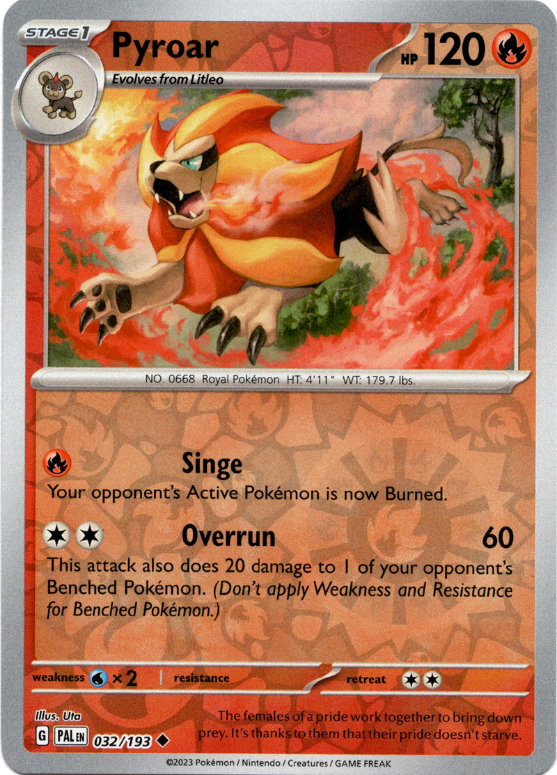 Pyroar - 032/193 - Paldea Evolved - Reverse Holo - Card Cavern