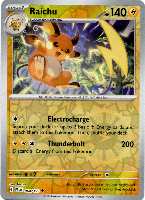 Raichu - 064/193 - Paldea Evolved - Reverse Holo - Card Cavern