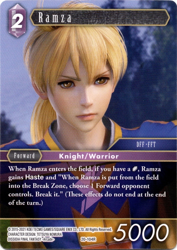 Ramza - 20-104R - Dawn of Heroes - Card Cavern