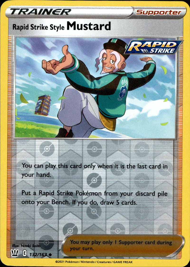 Rapid Strike Style Mustard - 132/163 - Battle Styles - Reverse Holo - Card Cavern