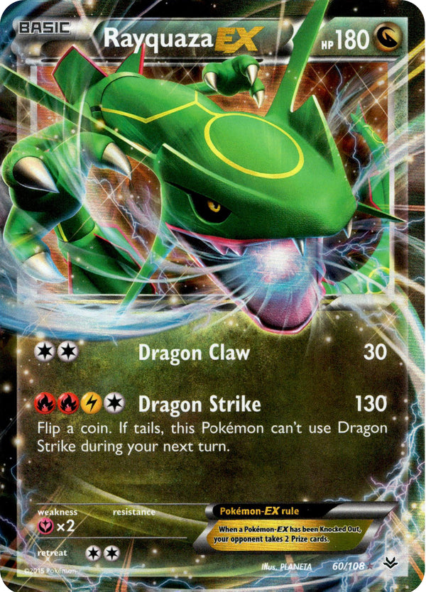 Pokemon 2015 Shiny Black Rayquaza EX Holofoil Promo Card #122/XY-P