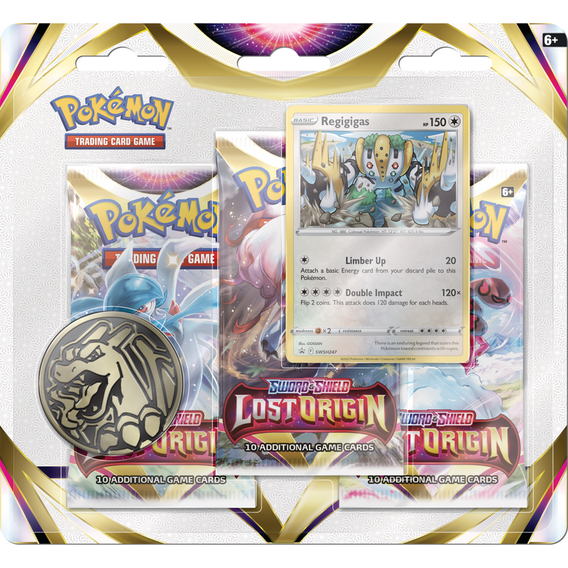 Lost Origin 3 Pack Blister with Regigigas SWSH247 - Card Cavern