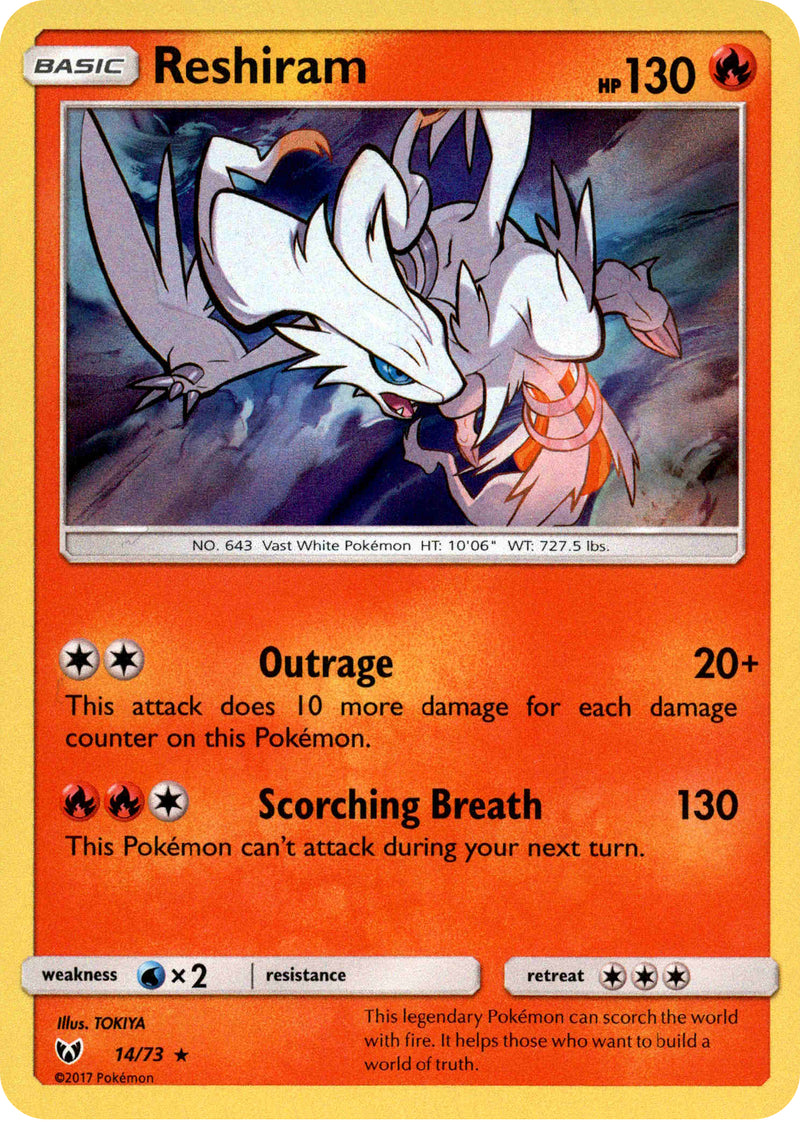 Reshiram - 14/73 - Shining Legends - Holo - Card Cavern