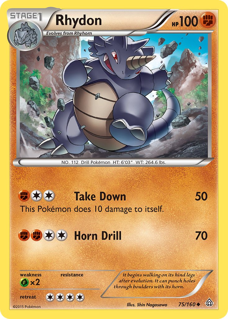 Rhydon - 75/160 - Primal Clash - Card Cavern