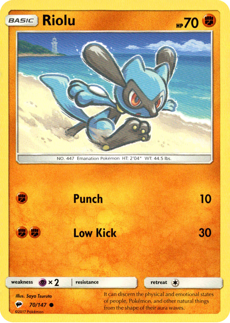 Riolu - 70/147 - Burning Shadows - Card Cavern