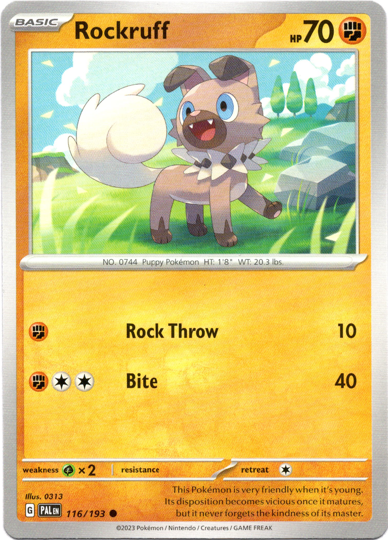 Rockruff - 116/193 - Paldea Evolved - Card Cavern