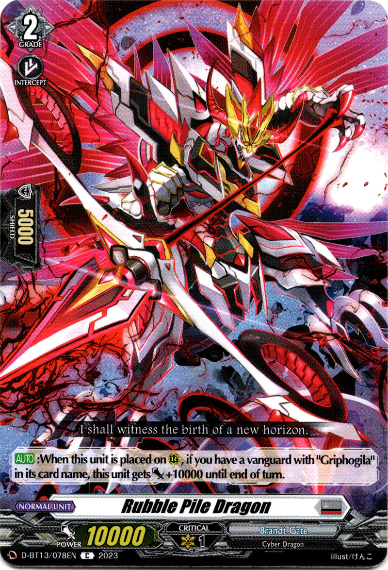 Rubble Pile Dragon - D-BT13/078EN - Flight of Chakrabarthi - Card Cavern