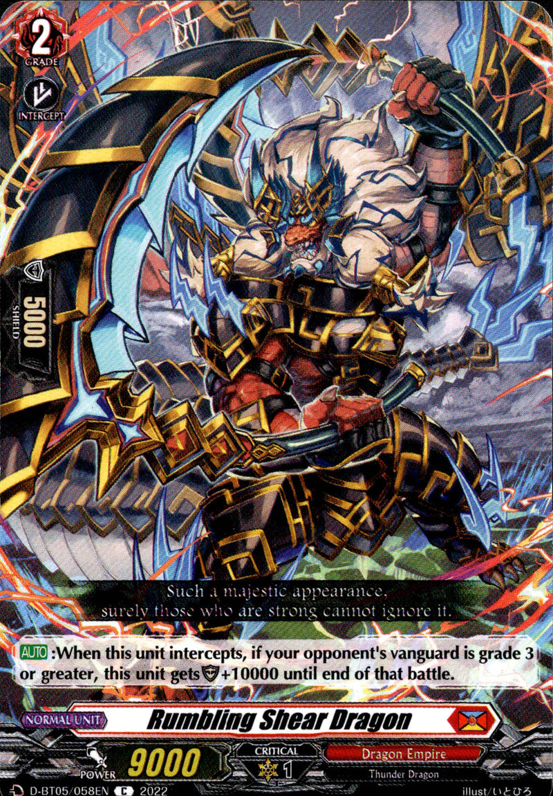 Rumbling Shear Dragon - D-BT05/058 - Triumphant Return of the Brave Heroes - Card Cavern