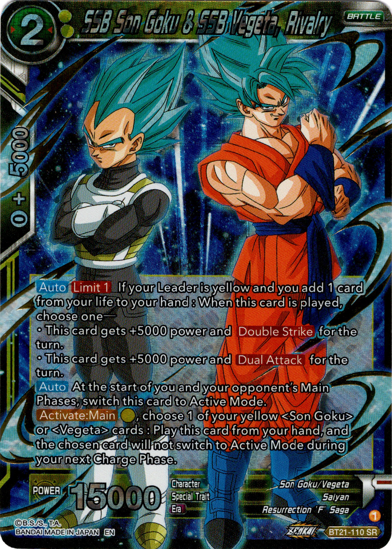 SSB Son Goku & SSB Vegeta, Rivalry - BT21-110 - Wild Resurgence - Foil - Card Cavern