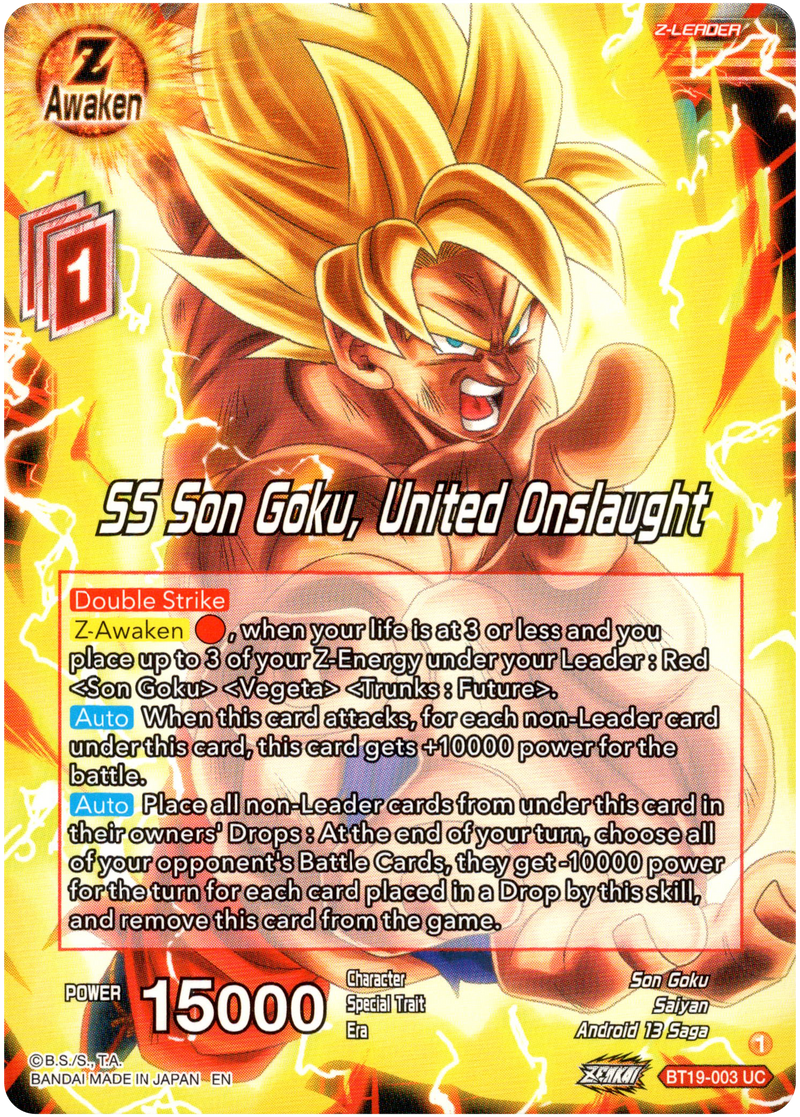 SS Son Goku, United Onslaught - BT19-003 - Fighter's Ambition - Card Cavern