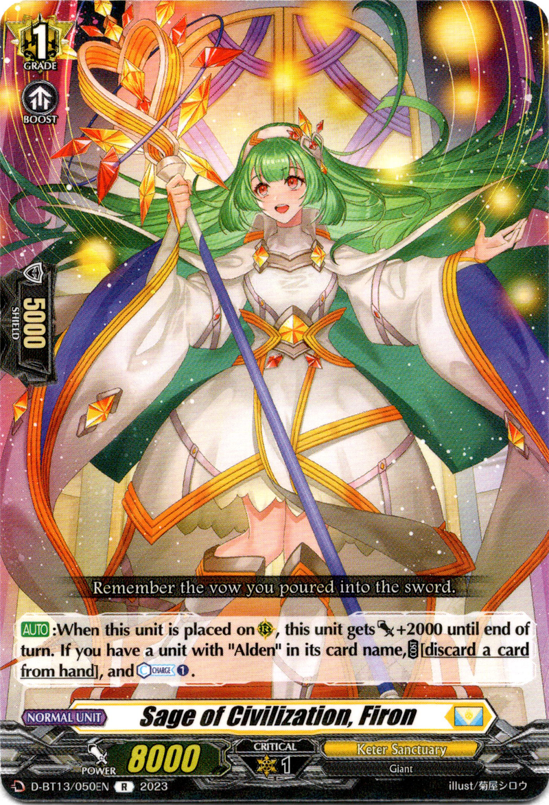 Sage of Civilization, Firon - D-BT13/050EN - Flight of Chakrabarthi - Card Cavern