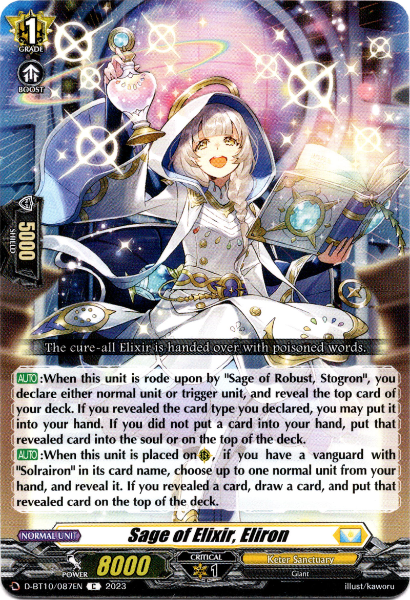 Sage of Elixir, Eliron - D-BT10/087EN - Dragon Masquerade - Card Cavern