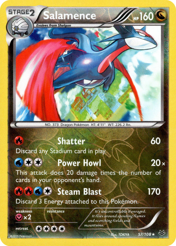 Salamence - 57/108 - Roaring Skies - Reverse Holo - Card Cavern