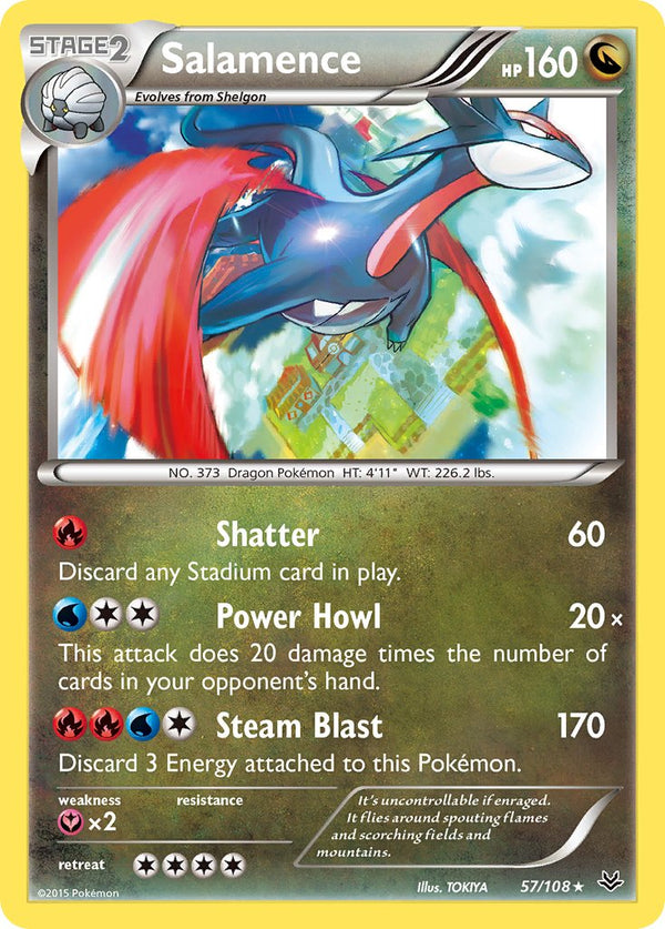 Salamence - 57/108 - Roaring Skies - Holo - Card Cavern