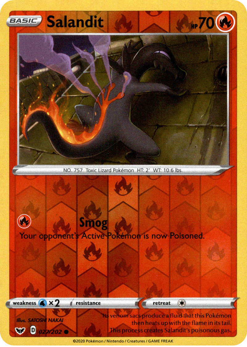 Salandit - 27/202 - Sword & Shield - Reverse Holo - Card Cavern