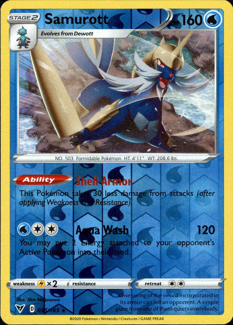 Samurott - 035/185 - Vivid Voltage - Reverse Holo - Card Cavern