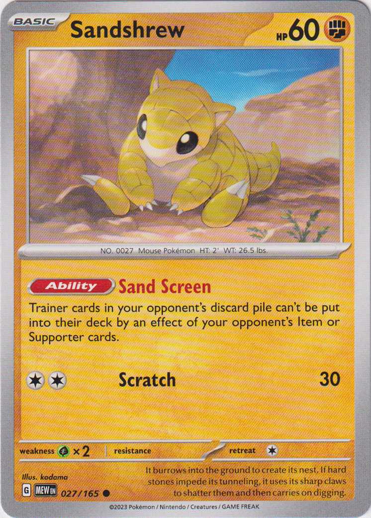 Sandshrew - 027/165 - Scarlet & Violet 151 - Card Cavern