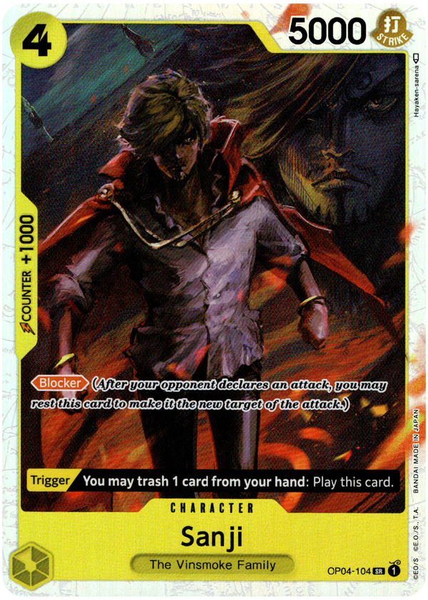 Sanji - OP04-104 SR - Kingdoms of Intrigue - Foil - Card Cavern