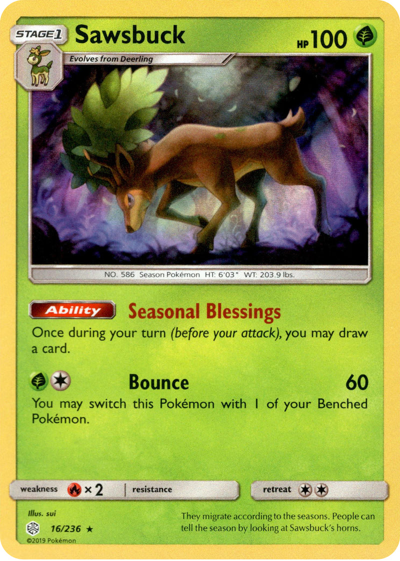 Sawsbuck - 16/236 - Cosmic Eclipse - Holo - Card Cavern