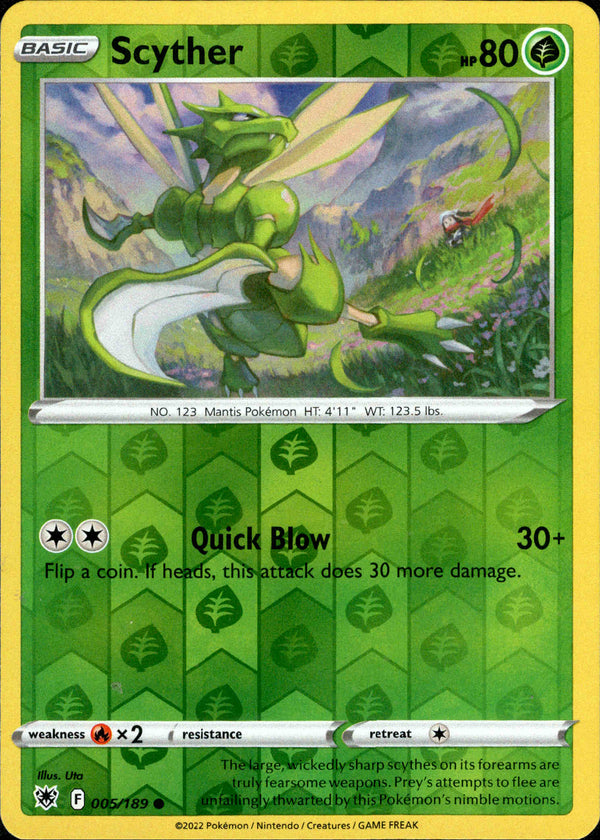 Scyther - 005/189 - Astral Radiance - Reverse Holo - Card Cavern