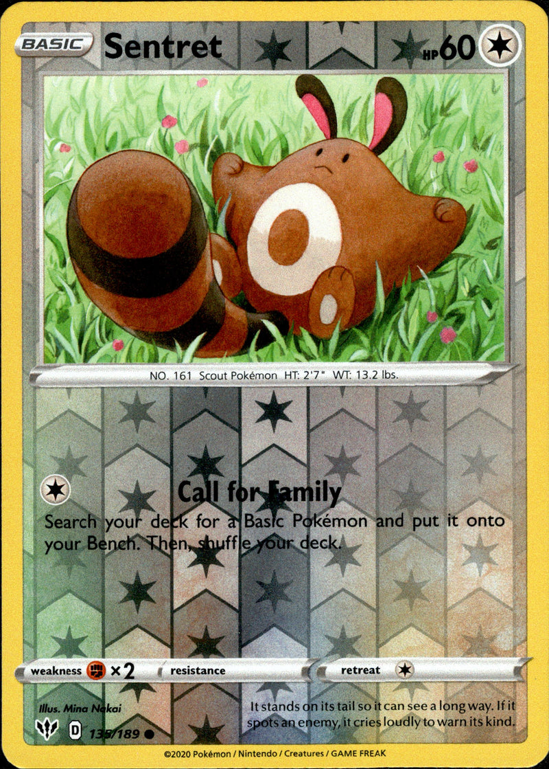 Sentret - 135/189 - Darkness Ablaze - Reverse Holo - Card Cavern