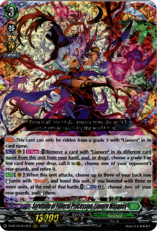 Servitude of Funeral Procession, Lianorn Masques - D-BT10/014EN - Dragon Masquerade - Card Cavern