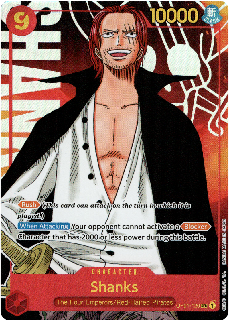 Shanks Parallel - OP01-120 SEC - Romance Dawn - Foil - Card Cavern