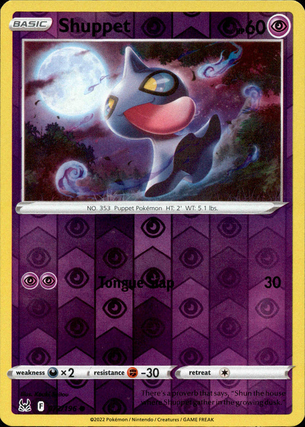 Shuppet - 072/196 - Lost Origin - Reverse Holo - Card Cavern