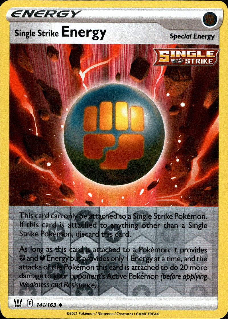 Single Strike Energy - 141/163 - Battle Styles - Reverse Holo - Card Cavern