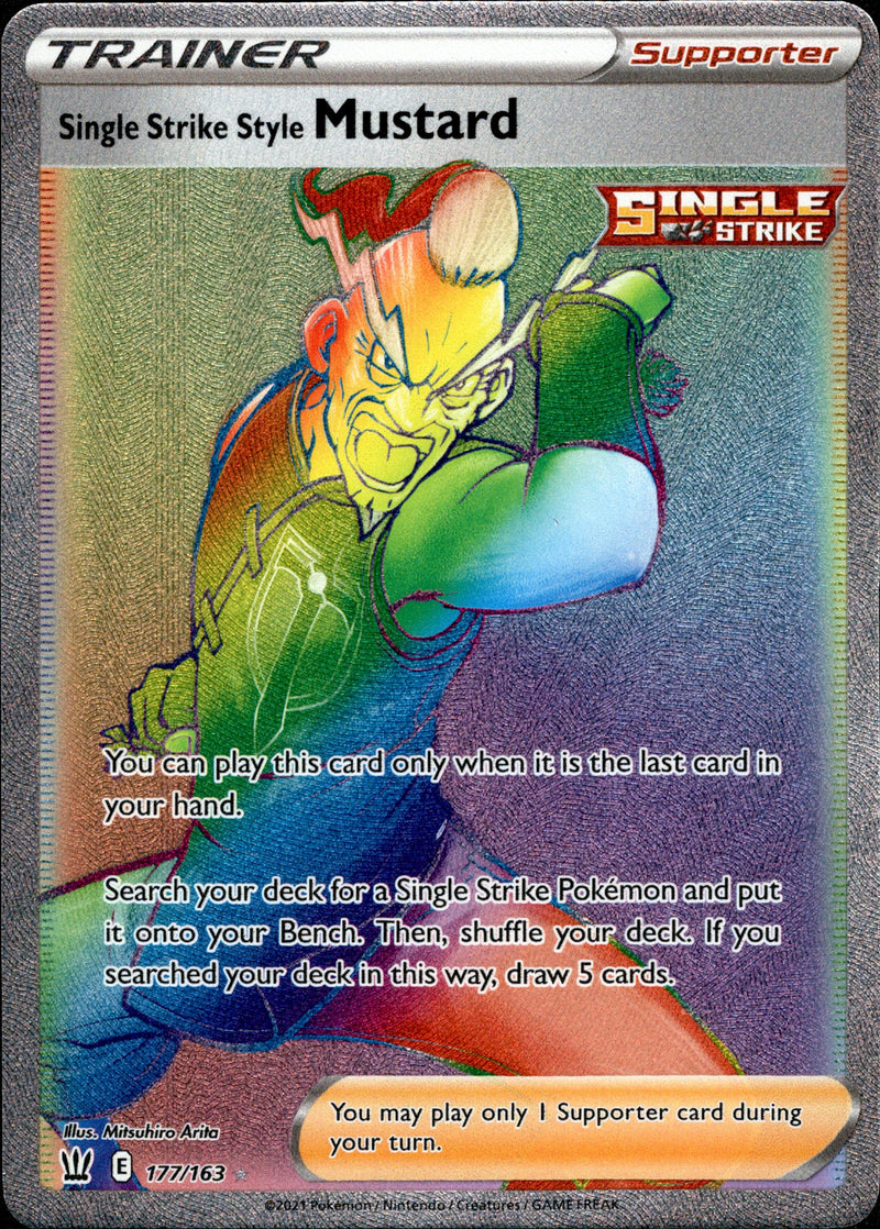 Single Strike Style Mustard Hyper Rare - 177/163 - Battle Styles - Card Cavern