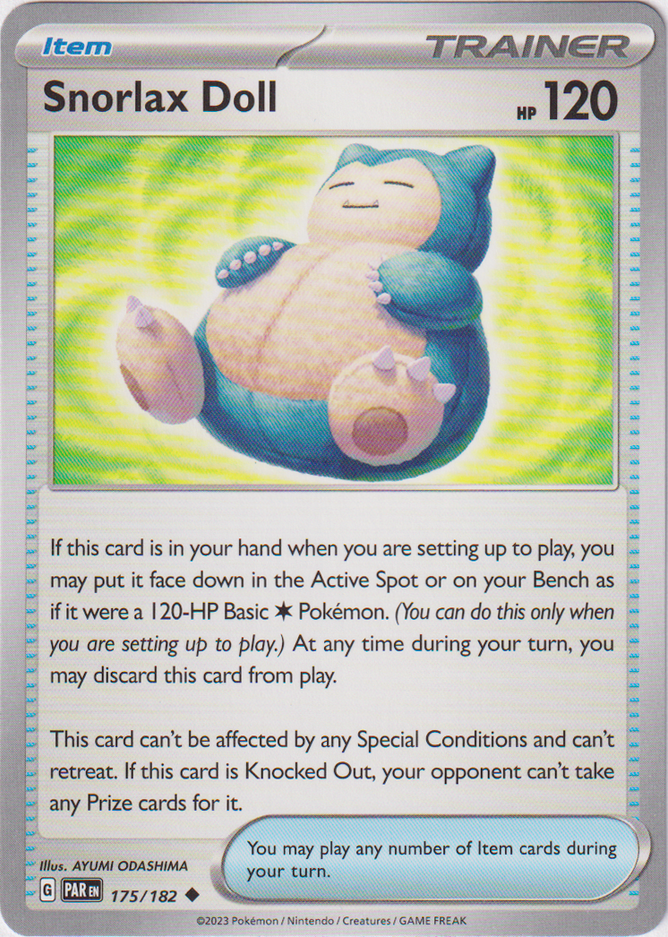 Snorlax Doll - 175/182 - Paradox Rift - Card Cavern