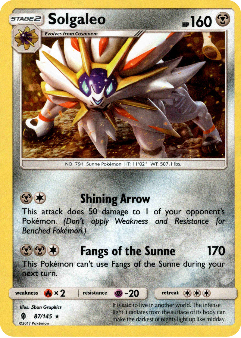 Solgaleo - 87/145 - Theme Deck Exclusive - Shatter Holo - Card Cavern