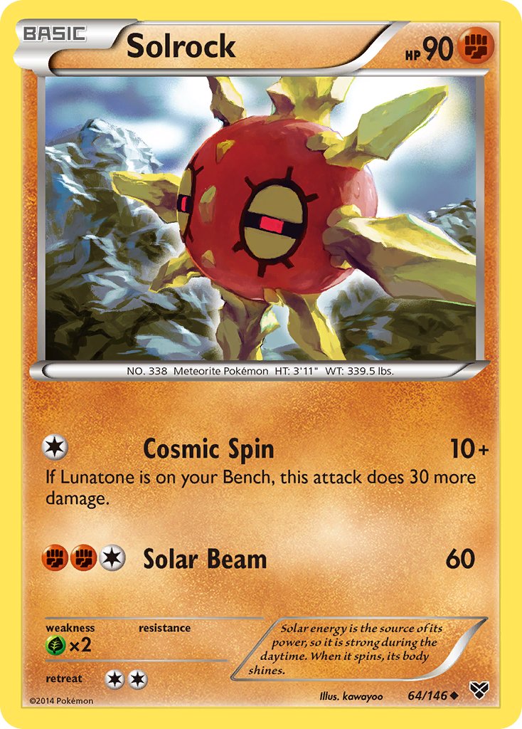 Solrock - 64/146 - XY Base - Card Cavern