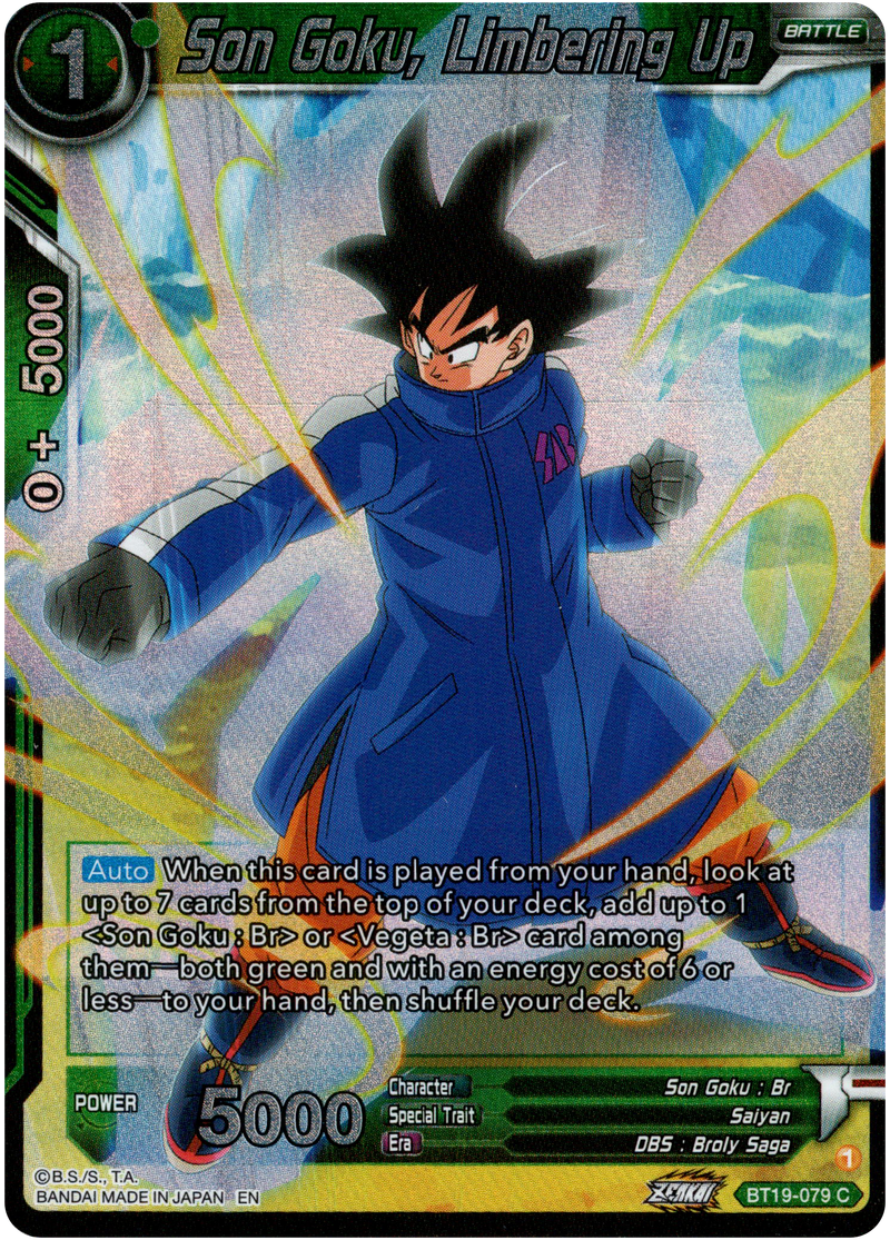 Son Goku, Limbering Up - BT19-079 - Fighter's Ambition - Foil - Card Cavern