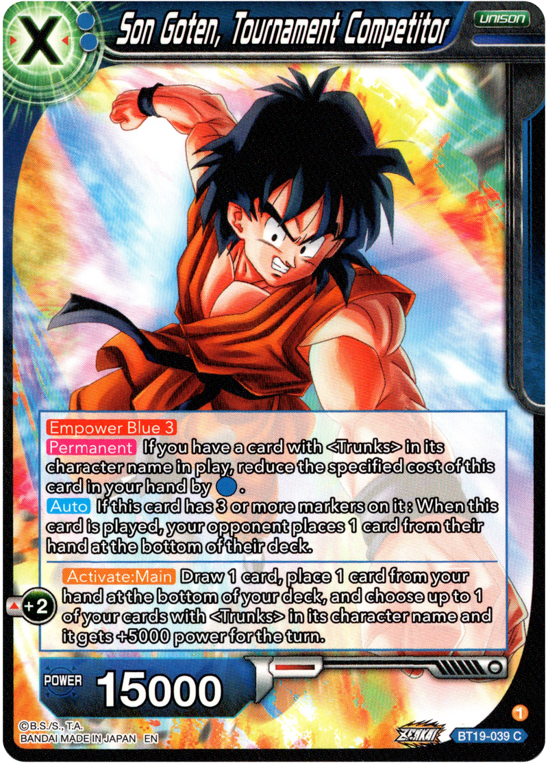 Son Goten, Tournament Competitor - BT19-039 - Fighter's Ambition - Card Cavern