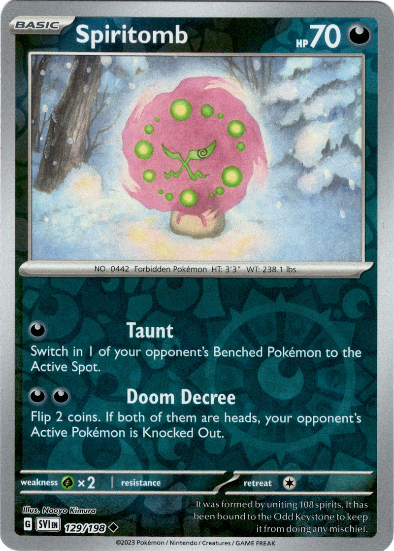 Spiritomb - 129/198 - Scarlet & Violet - Reverse Holo - Card Cavern