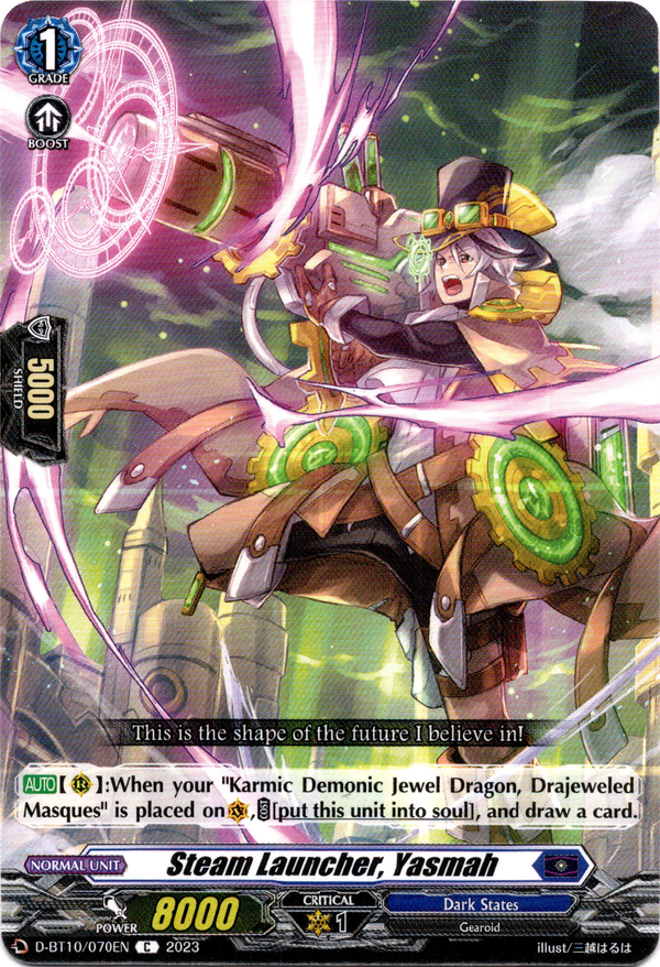 Steam Launcher, Yasmah - D-BT10/070EN - Dragon Masquerade - Card Cavern