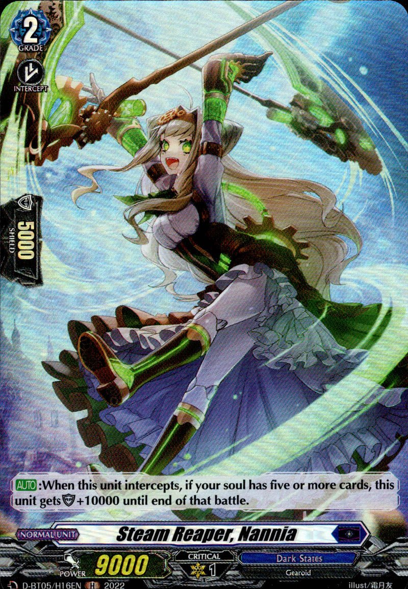 Steam Reaper, Nannia - D-BT05/H16 - Triumphant Return of the Brave Heroes - Card Cavern