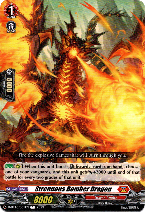 Strenuous Bomber Dragon - D-BT10/061EN - Dragon Masquerade - Card Cavern