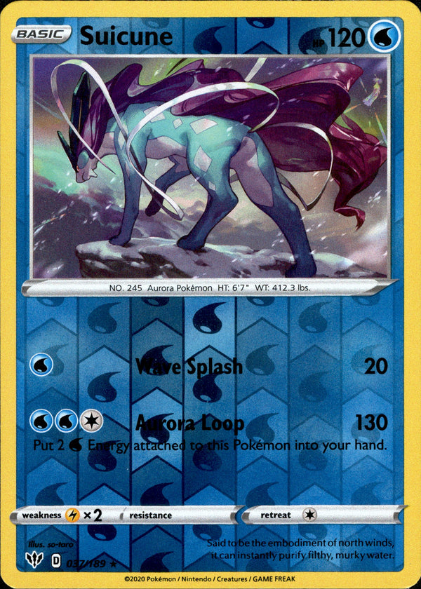 Suicune - 37/189 - Darkness Ablaze - Reverse Holo - Card Cavern