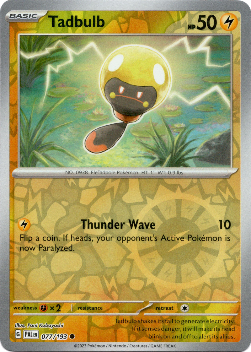 Tadbulb - 077/193 - Paldea Evolved - Reverse Holo - Card Cavern